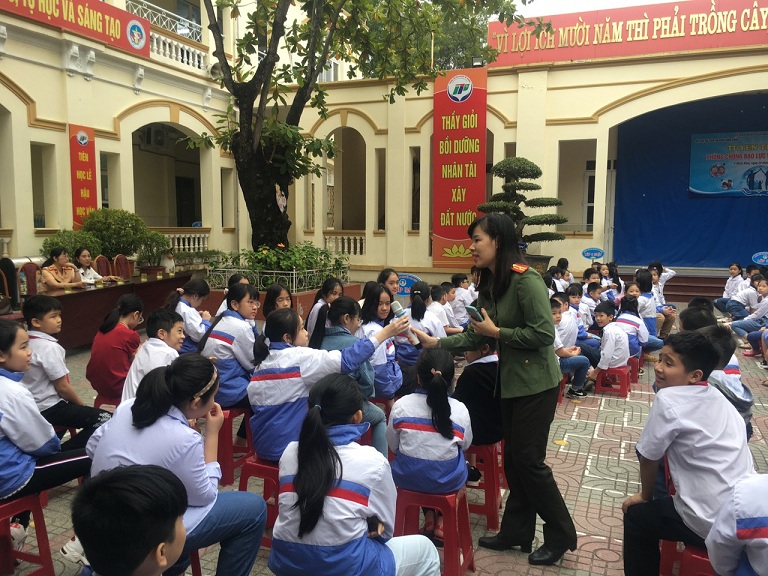 Hội phụ nữ CAQ Hồng Bàng: Tuyên truyền phòng chống bạo lực học đường và xâm hại trẻ em
